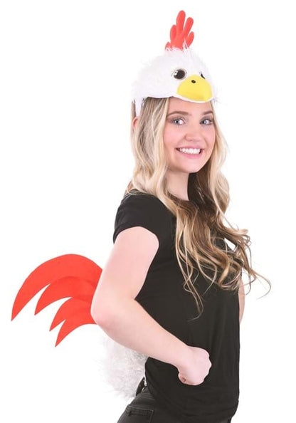 Chicken Soft Headband & Tail Costume Accessory Kit - US 3594