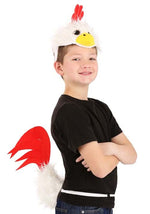 Chicken Soft Headband & Tail Costume Accessory Kit - US 3594