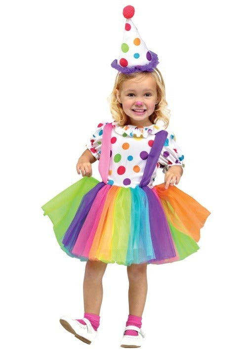 Girl's Big Top Fun Toddler Clown Costume - US 4264