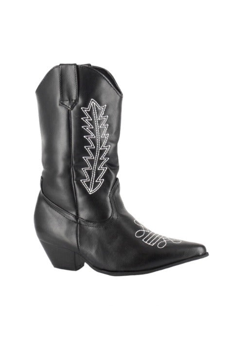 Black Cowboy Boots for Kids - US 3893