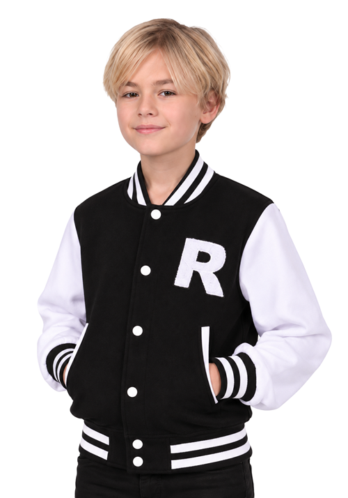 Child Black Letterman Jacket Costume - US 8984