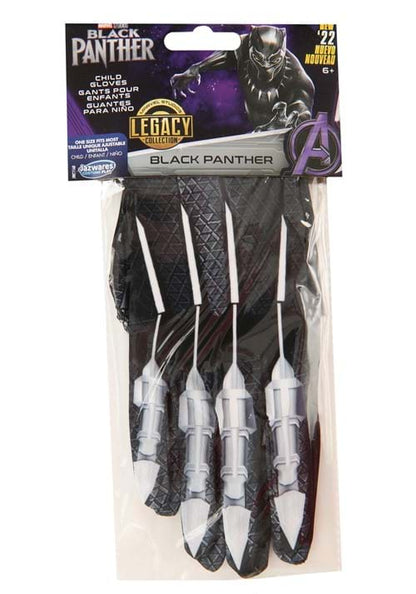 Kid's Black Panther Gloves - US 0621