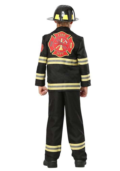 Black Uniform Firefighter Kids Costume - US 4786