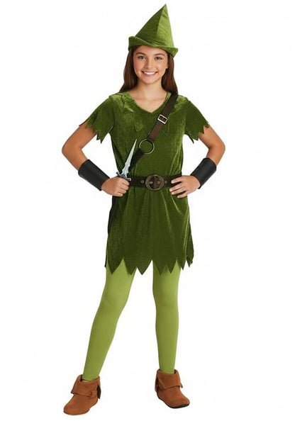 Green Peter Pan Costume for Boys - US 7243