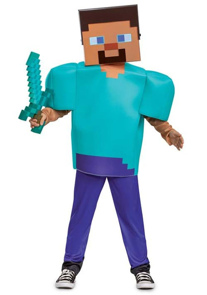Deluxe Minecraft Steve/Herobrine Costume for Kids - US 3092