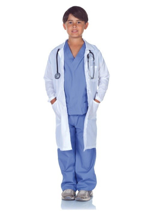 Child Doctor Scrubs with Lab Coat Costume - US 4362