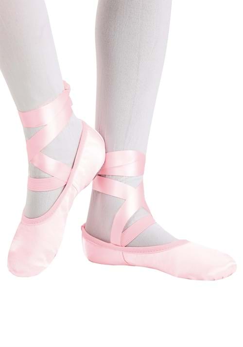 Girl's Faux Satin Costume Ballet Slipper - US 9239