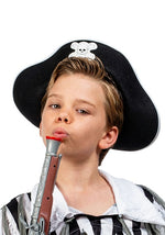 Child Felt Black Pirate Costume Hat - US 3710