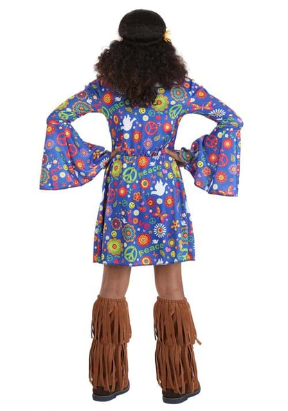 Girl's Flower Power Hippie Costume Dress - US 7475