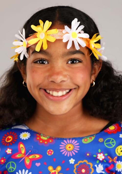 Girl's Flower Power Hippie Costume Dress - US 7475