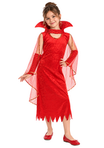 Girl's Glamour Devil Red Dress Costume - US 6291