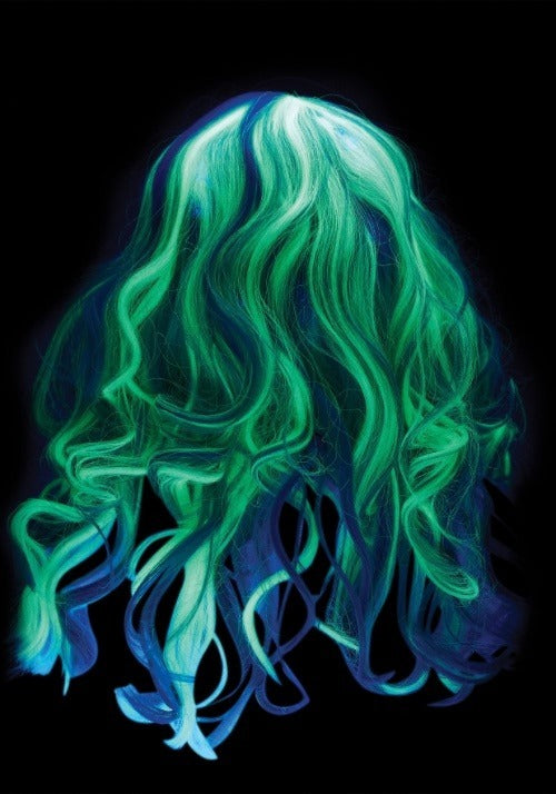 Girl's Glow In The Dark Ghost Costume Wig - US 7615
