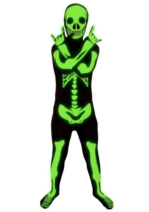 Glow in the Dark Skeleton Costume for Kids - US 0806