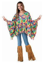 Girl's Hippie Poncho Costume - US 0698