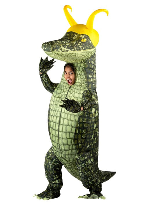 Inflatable Alligator Loki Costume for Kids - US 3361