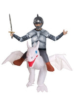 Inflatable White Ride on Dragon Child Costume - US 3202