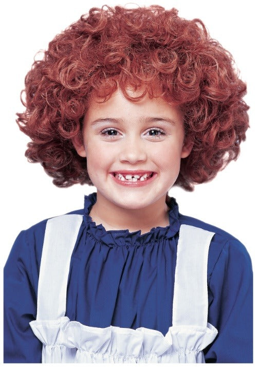 Girl's Little Red Orphan Costume Wig - US 3953