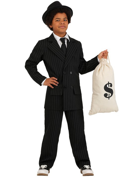 Boy's Pinstripe Gangster Suit Costume - US 6419