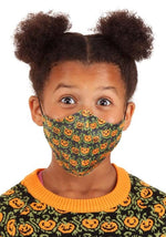 Sublimated Pumpkins Face Mask for Kids - US 4530