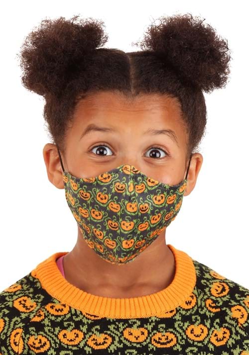 Sublimated Pumpkins Face Mask for Kids - US 4530