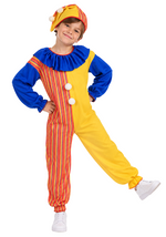 Child Striped Clown Suit Costume - US 7655