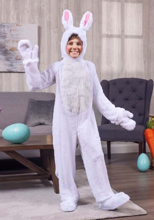 Kid's Open Face White Bunny Costume - US 5278