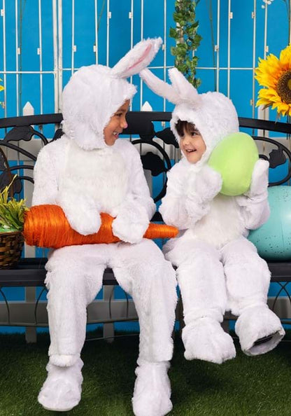Kid's Open Face White Bunny Costume - US 5278