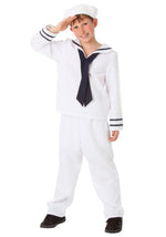Kid's White Sailor Costume - US 7561