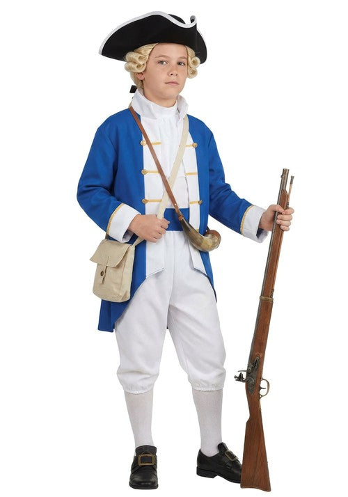 Boy's Blue Colonial Captain Costume - US 6988