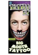 Chompers Temporary Big Mouth Tattoo Accessory - US 7858