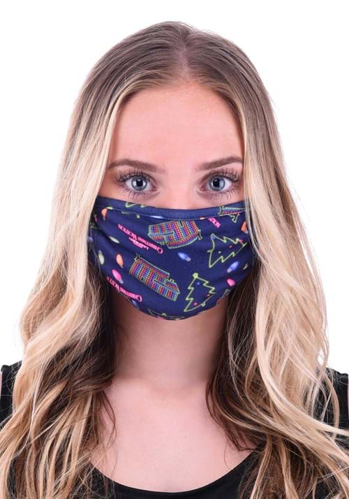 Christmas Vacation Neon All Over Print Face Mask for Adults - US 3731