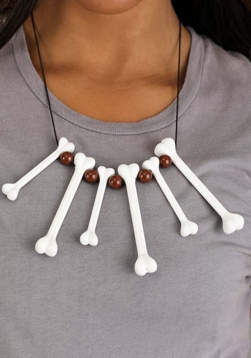 Prehistoric Bone Costume Necklace Accessory - US 9332