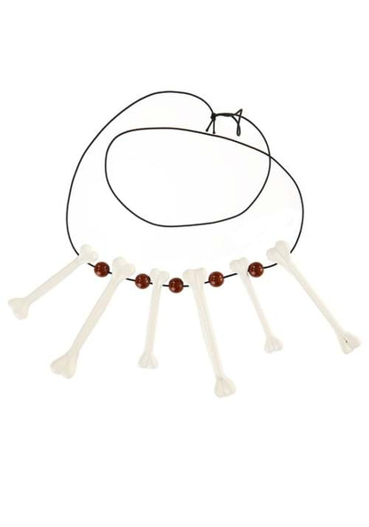 Prehistoric Bone Costume Necklace Accessory - US 9332