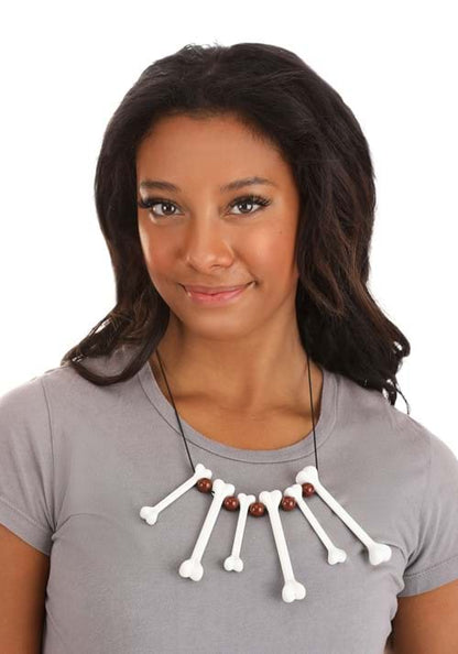 Prehistoric Bone Costume Necklace Accessory - US 9332