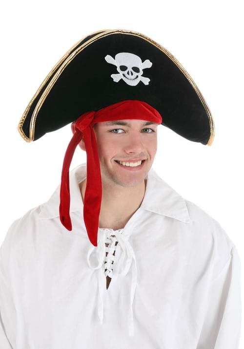 Crossbones Skull Pirate Hat for Adults - US 3595