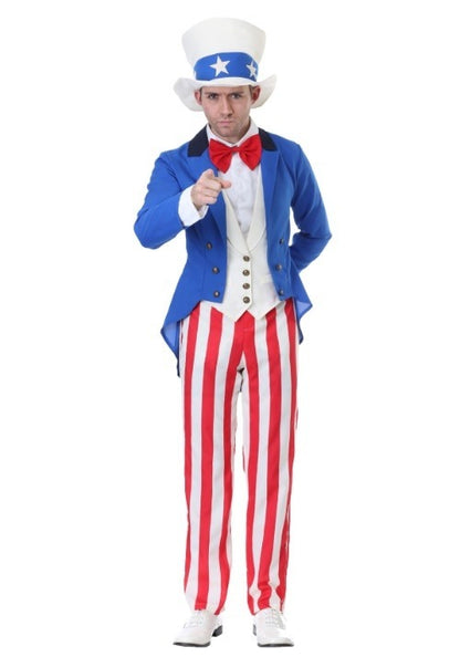 Men's Plus Size Patriotic Uncle Sam Costume - US 5340