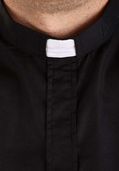 Priest Black Costume Shirt for Men - US 4837