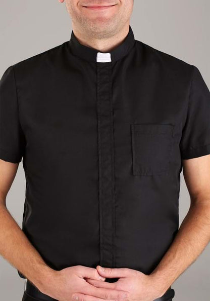 Priest Black Costume Shirt for Men - US 4837