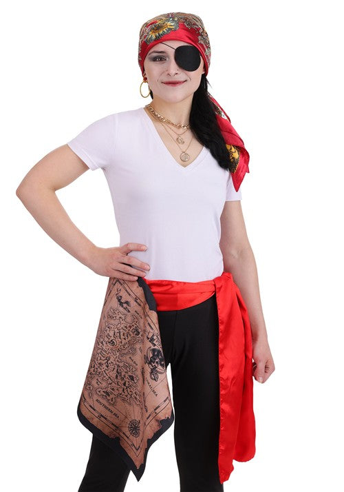 Classic Red Pirate Costume Accessory Kit - US 0186