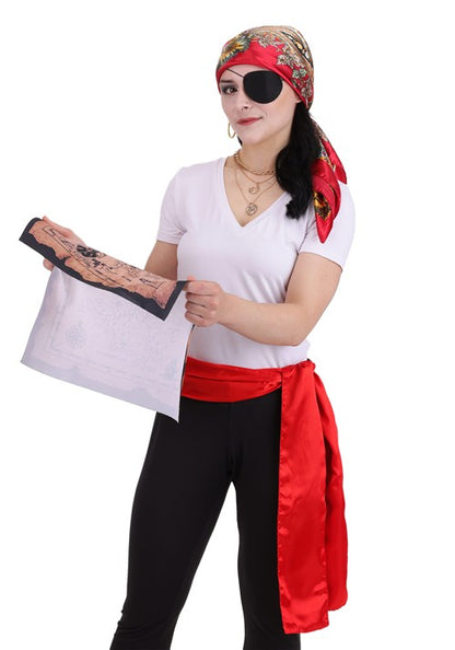 Classic Red Pirate Costume Accessory Kit - US 0186