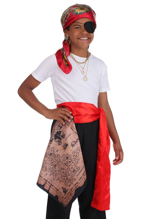 Classic Red Pirate Costume Accessory Kit - US 0186