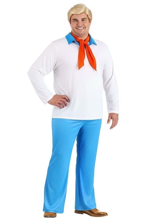 Men's Plus Size Retro Scooby Doo Fred Costume - US 5756