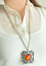 Orange Vampire Necklace Costume Accessory - US 2329