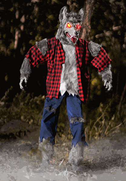 6FT Animated Ferocious Werewolf Halloween Decoration - US 9931