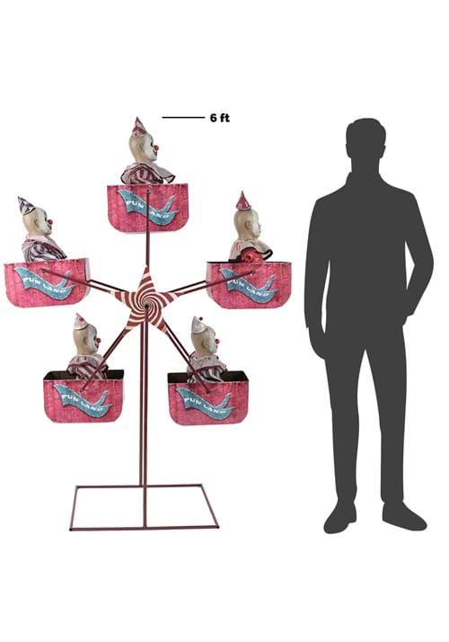 6FT Animated Evil Clown Ferris Wheel Decoration - US 6127