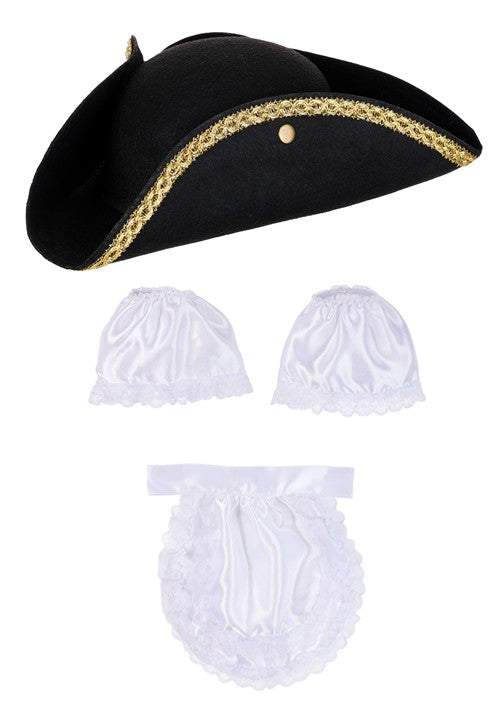 Colonial Tricorn Hat Costume Accessory Kit - US 0931