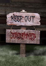 28-Inch Condemned Halloween Sign Decoration - US 9130