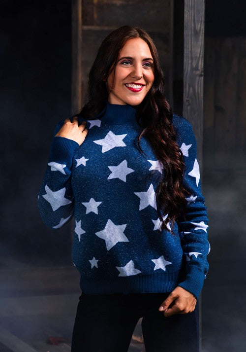 Adult Coraline Blue Star Sweater Costume - US 8932