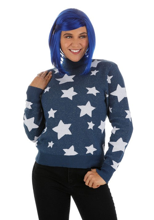 Adult Coraline Blue Star Sweater Costume - US 8932