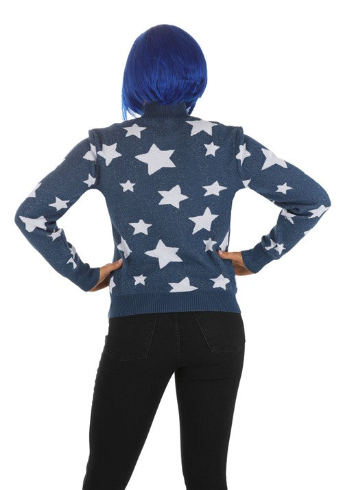 Adult Coraline Blue Star Sweater Costume - US 8932